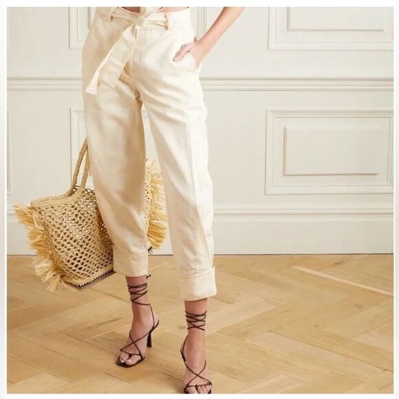 ULLA JOHNSON Levi Pant Women Ivory  Size 0 New with tag - Picture 2 of 16